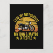 Dog Motorrad Postkarte (Vorderseite)