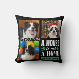 Dog Mum drei Foto kundenspezifische Collage & Hund Kissen