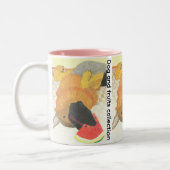 Dog-Mund und Wassermelone Zwei-Tone-Tasse Zweifarbige Tasse (Links)