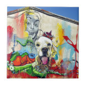 Dog Mural Graffiti Fliese (Vorderseite)