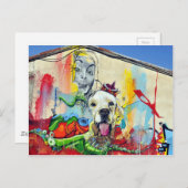 Dog Mural Graffiti Postkarte (Vorne/Hinten)