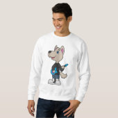 Dog Musician Gitarre Sweatshirt (Vorne ganz)