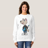 Dog Musician Gitarre Sweatshirt (Vorne ganz)