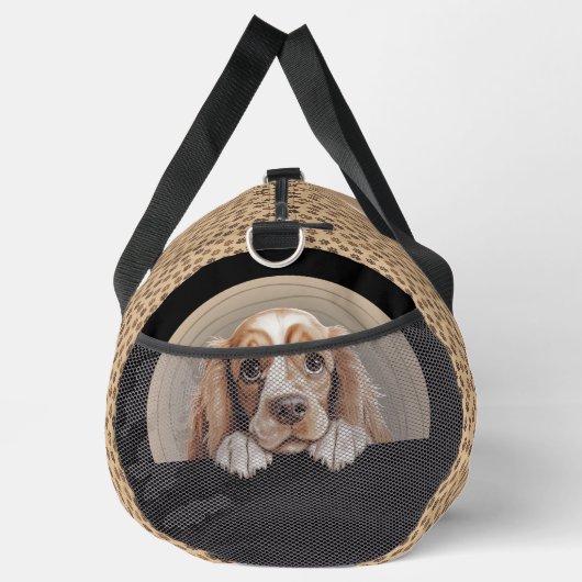 Dog Name, Cocker Spanel hinzufügen Duffle Bag (Rechts)