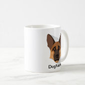 Dog-Name hinzufügen, deutscher Schäferhund GSD Kaffeetasse (VorderseiteRechts)