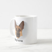 Dog-Name hinzufügen, deutscher Schäferhund GSD Kaffeetasse (Vorderseite Links)