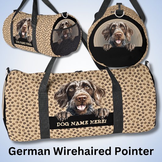 Dog-Name, Ihr Name, deutscher Drahthaar-Pointer hi Duffle Bag