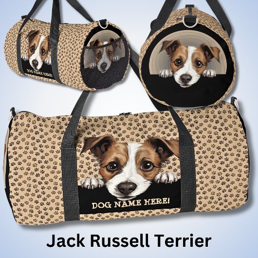 Dog Name, Ihr Name, Jack Russell Terrier hinzufüge Duffle Bag