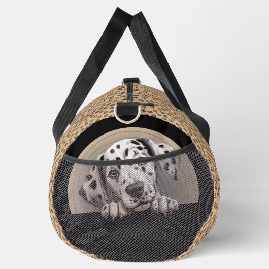 Dog-Name oder Ihr Name, Dalmatiner hinzufügen Duffle Bag (Rechts)