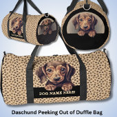 Dog-Name oder Ihr Name, Daschund + Paws hinzufügen Duffle Bag
