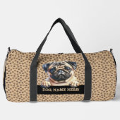 Dog-Name oder Ihr Name, Mops hinzufügen Duffle Bag (Vorderseite)