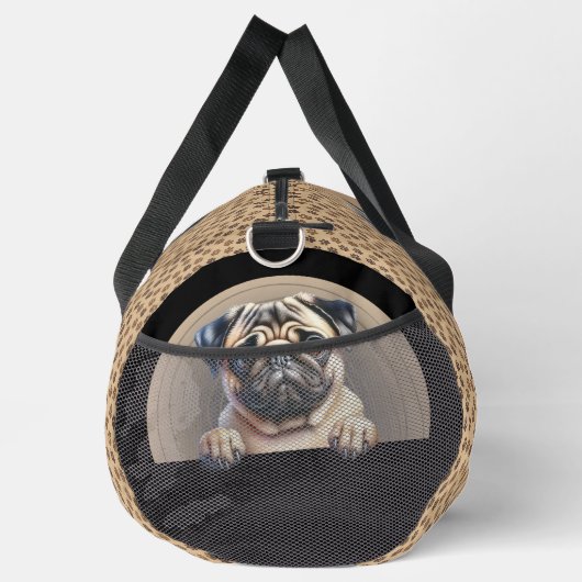 Dog-Name oder Ihr Name, Mops hinzufügen Duffle Bag (Rechts)
