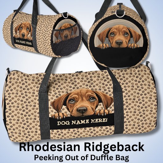 Dog Name oder Ihr Name, Rhodesian Ridgeback hinzuf Duffle Bag