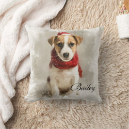 Dog Name Throw Pillow – Personalized Dog Artwork Kissen
