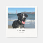 Dog Napkins Custom I do to Wedding Napkins Serviette (Vorderseite)