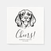 Dog Napkins Wedding Serviette (Vorderseite)