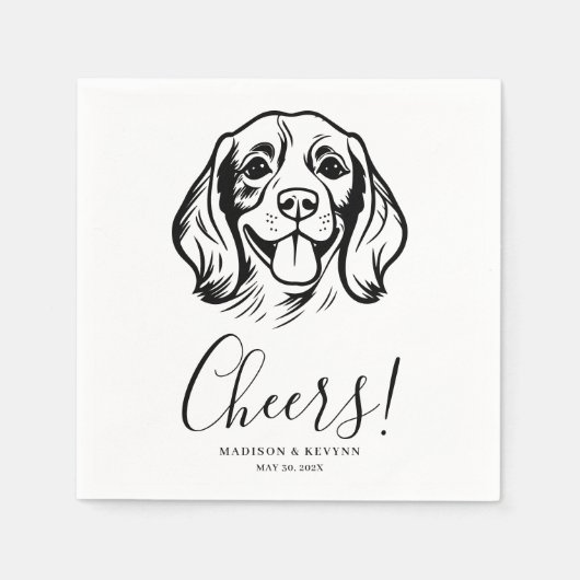 Dog Napkins Wedding Serviette (Vorderseite)