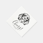 Dog Napkins Wedding Serviette (Ecke)