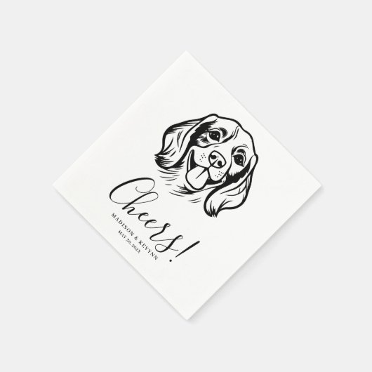 Dog Napkins Wedding Serviette (Ecke)