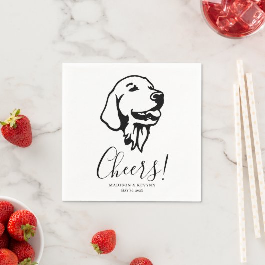 Dog Napkins Wedding Serviette (Beispiel)