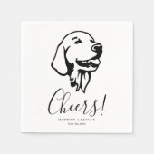 Dog Napkins Wedding Serviette (Vorderseite)