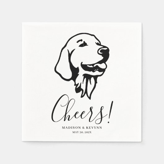 Dog Napkins Wedding Serviette (Vorderseite)
