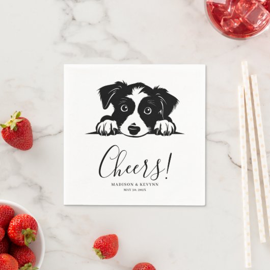 Dog Napkins Wedding Serviette (Beispiel)