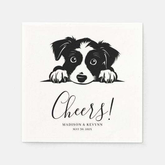 Dog Napkins Wedding Serviette (Vorderseite)