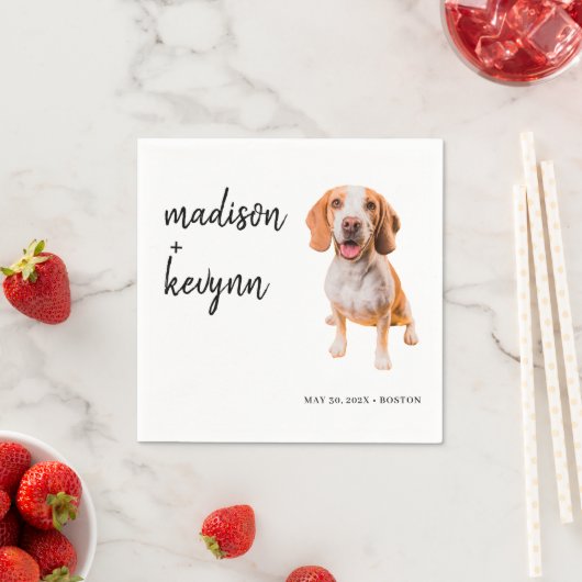 Dog Napkins Wedding Serviette (Beispiel)
