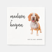 Dog Napkins Wedding Serviette (Vorderseite)