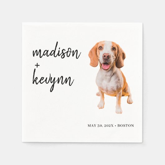 Dog Napkins Wedding Serviette (Vorderseite)
