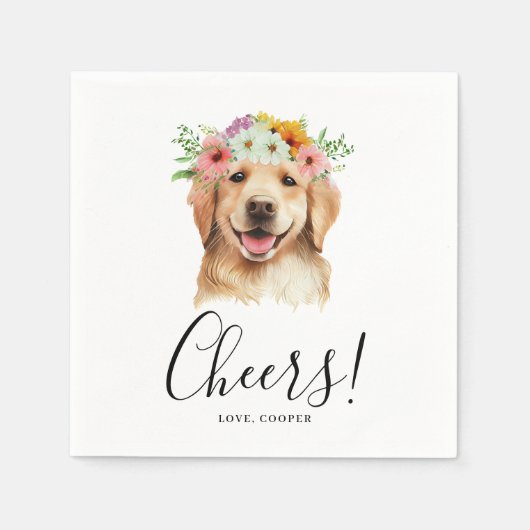 Dog Napkins Wedding Serviette (Vorderseite)
