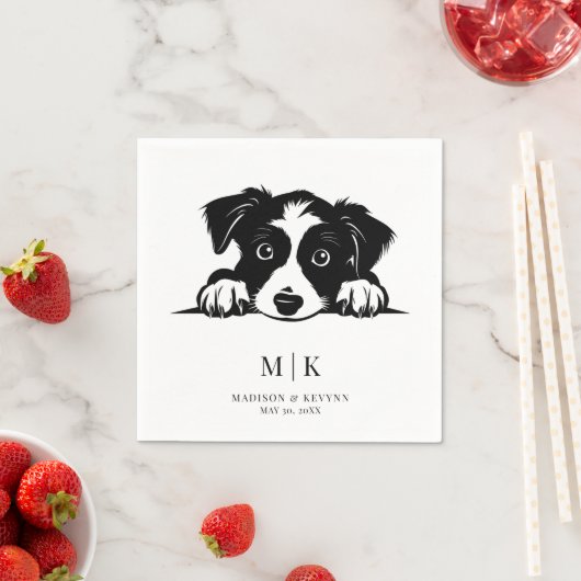 Dog Napkins Wedding Serviette (Beispiel)