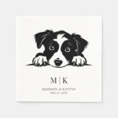 Dog Napkins Wedding Serviette (Vorderseite)