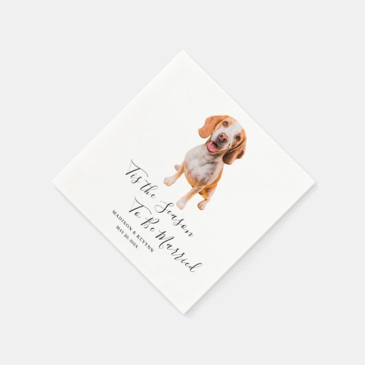 Dog Napkins Wedding Serviette (Ecke)