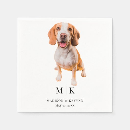 Dog Napkins Wedding Serviette (Vorderseite)
