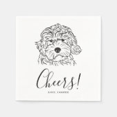 Dog Napkins Wedding Serviette (Vorderseite)