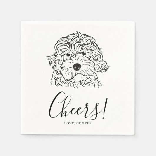 Dog Napkins Wedding Serviette (Vorderseite)