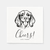Dog Napkins Wedding Serviette (Vorderseite)