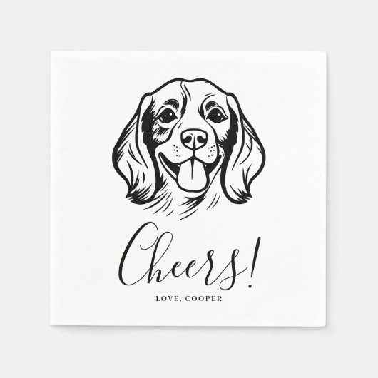 Dog Napkins Wedding Serviette (Vorderseite)