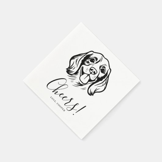 Dog Napkins Wedding Serviette (Ecke)