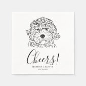 Dog Napkins Wedding Serviette (Vorderseite)