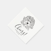 Dog Napkins Wedding Serviette (Ecke)
