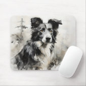 Dog Nature Ink Painting Mousepad (Mit Mouse)