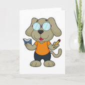Dog Nerd Book Glasses Karte (Vorderseite)