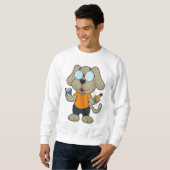 Dog Nerd Book Glasses Sweatshirt (Vorne ganz)