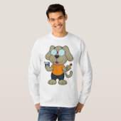 Dog Nerd Book Glasses T-Shirt (Vorne ganz)