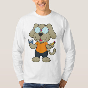 Dog Nerd Book Glasses T-Shirt