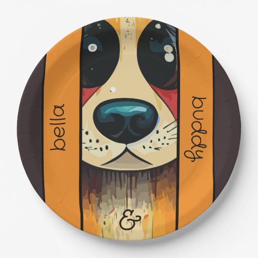 Dog Nose Pappteller (Vorderseite)