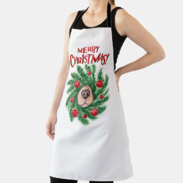 Dog Nose Weihnachtskranz Schürze